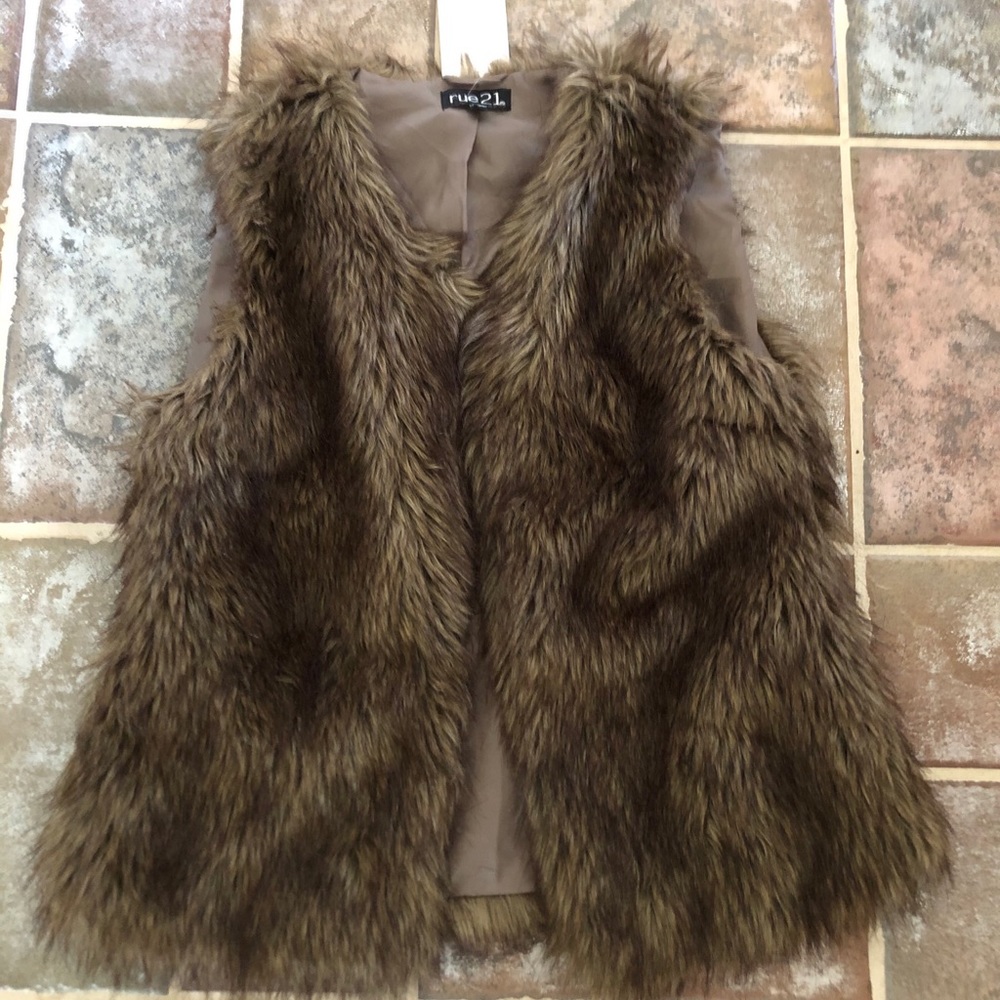 Faux fur vest
